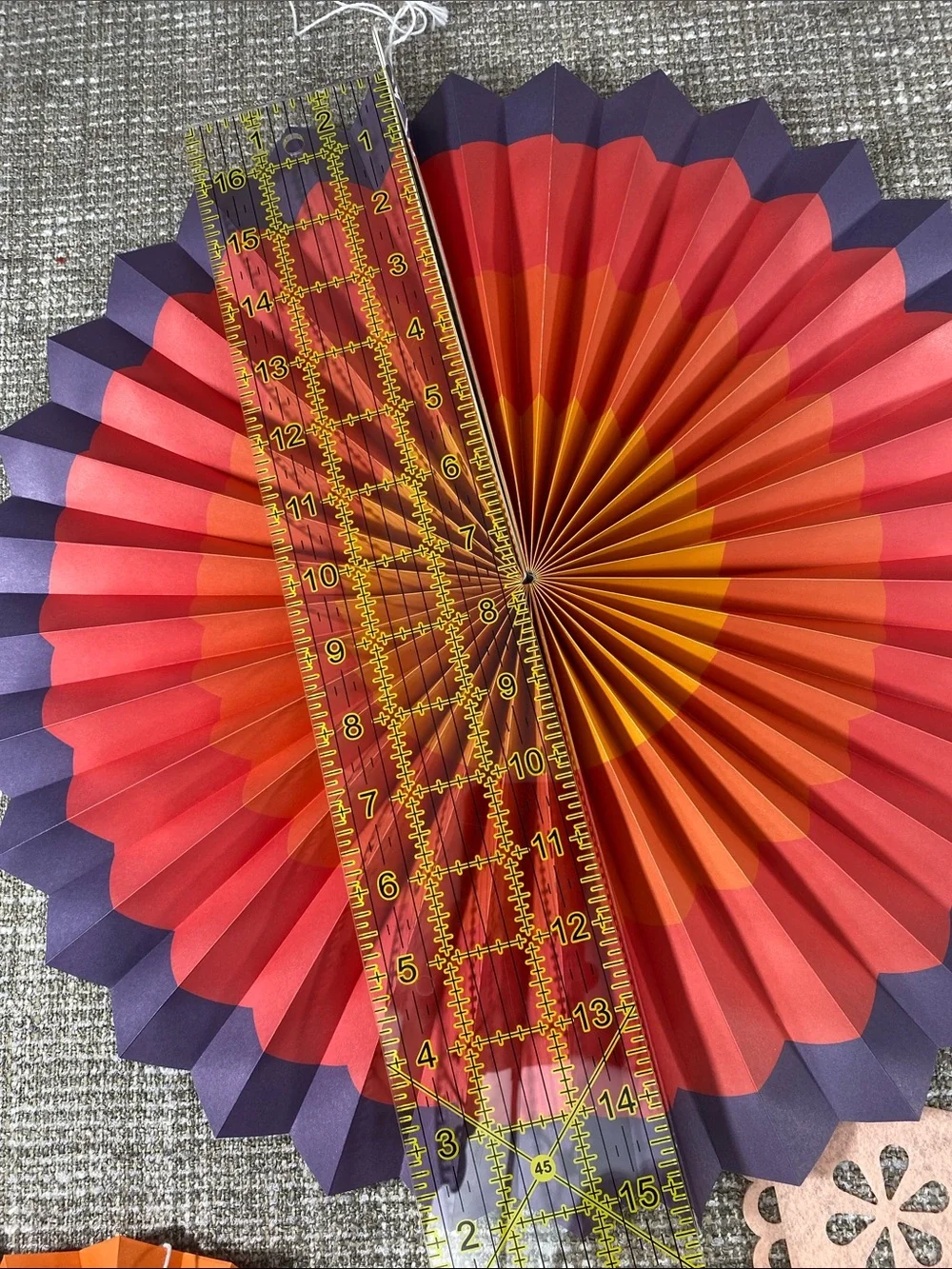 Colorful Fiesta Paper Rosette Fans & Cutout Triangle Bunting - Multicolor